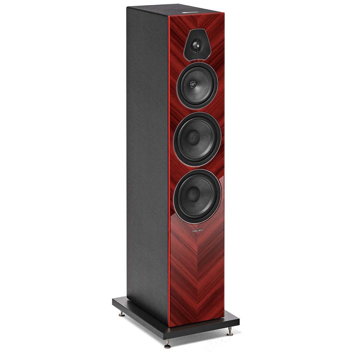 Sonus Faber Lumina V Amator Floorstanding Loudspeakers - Pair red angled front view