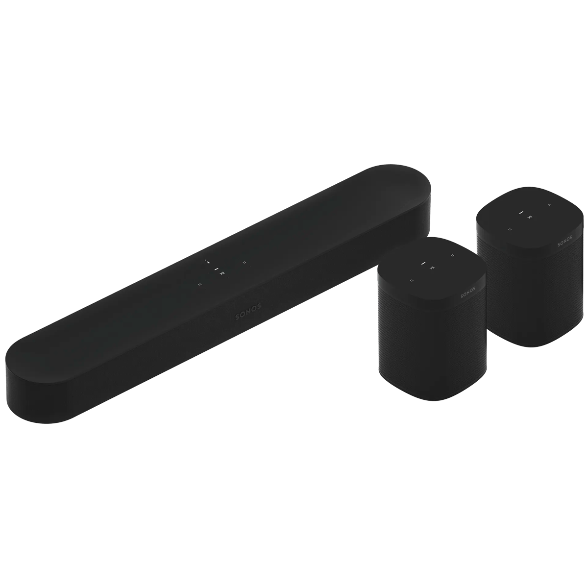 sonos beam and two one SL speakers - black