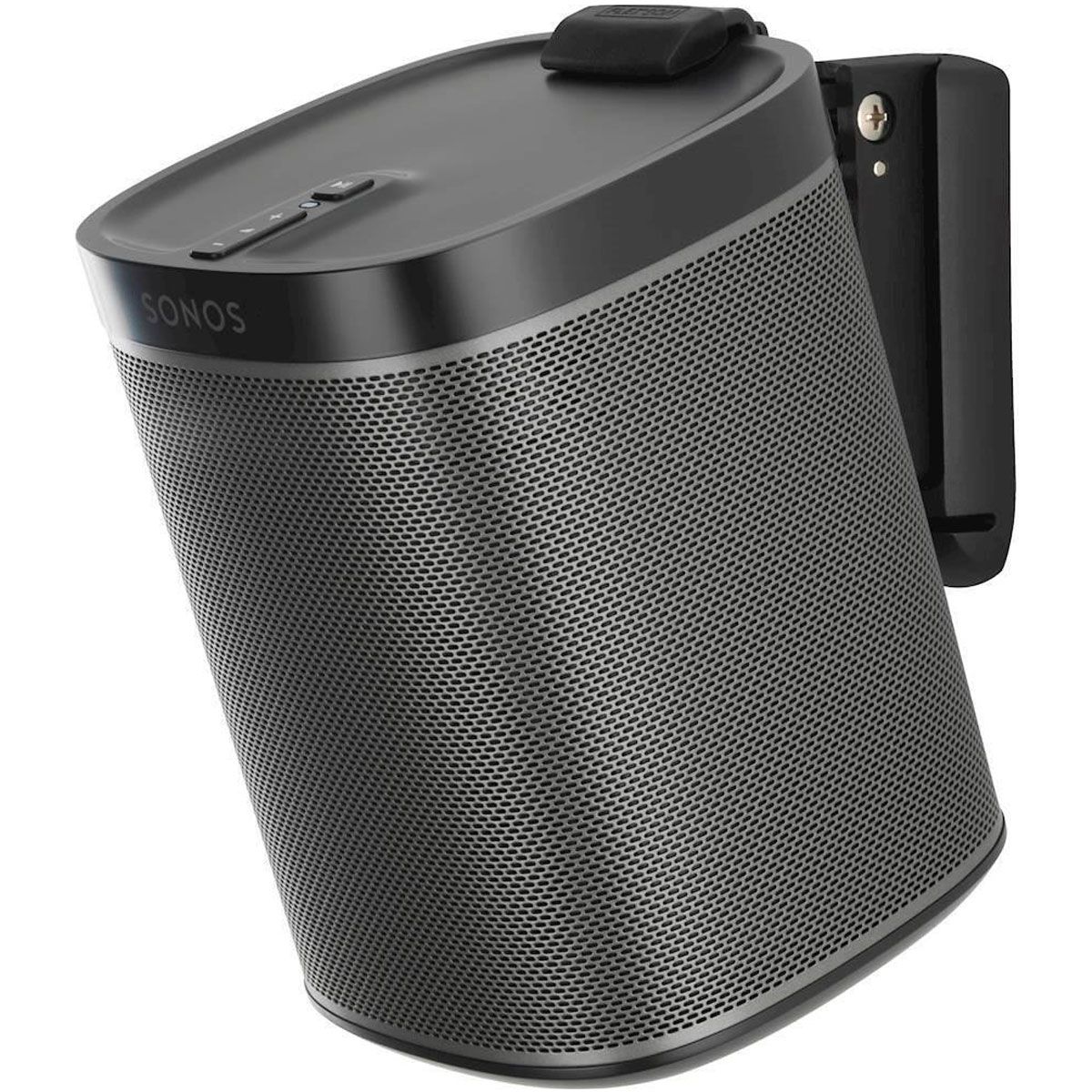 Flexson Wall Bracket for Sonos PLAY:1 Speakers w/ Installation Hardware - Black - Pair