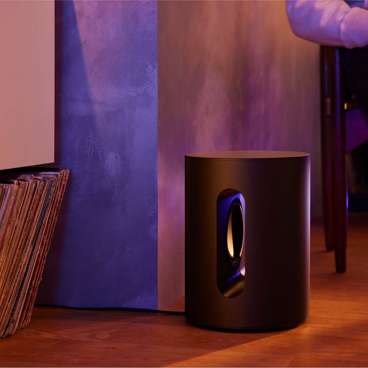 Sonos Sub Mini - Black - in room by records