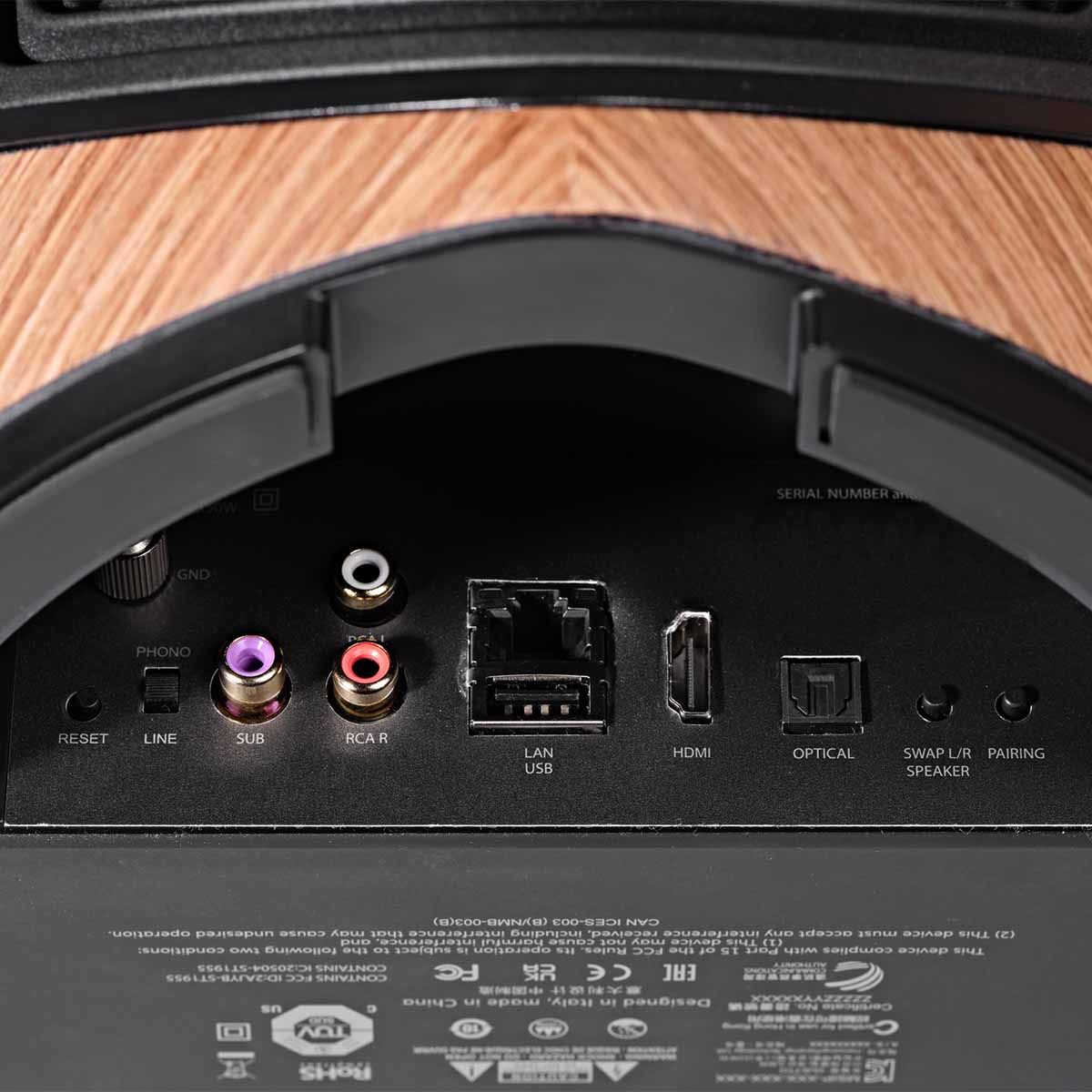 Sonus Faber Duetto Wireless Speaker System close-up of inputs