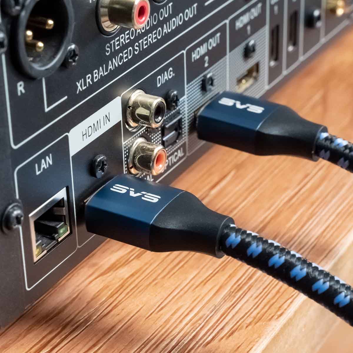 SVS SoundPath Ultra HDMI Cable - plugged into AVR