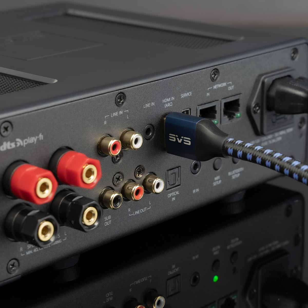 SVS SoundPath Ultra HDMI Cable - plugged into receiver