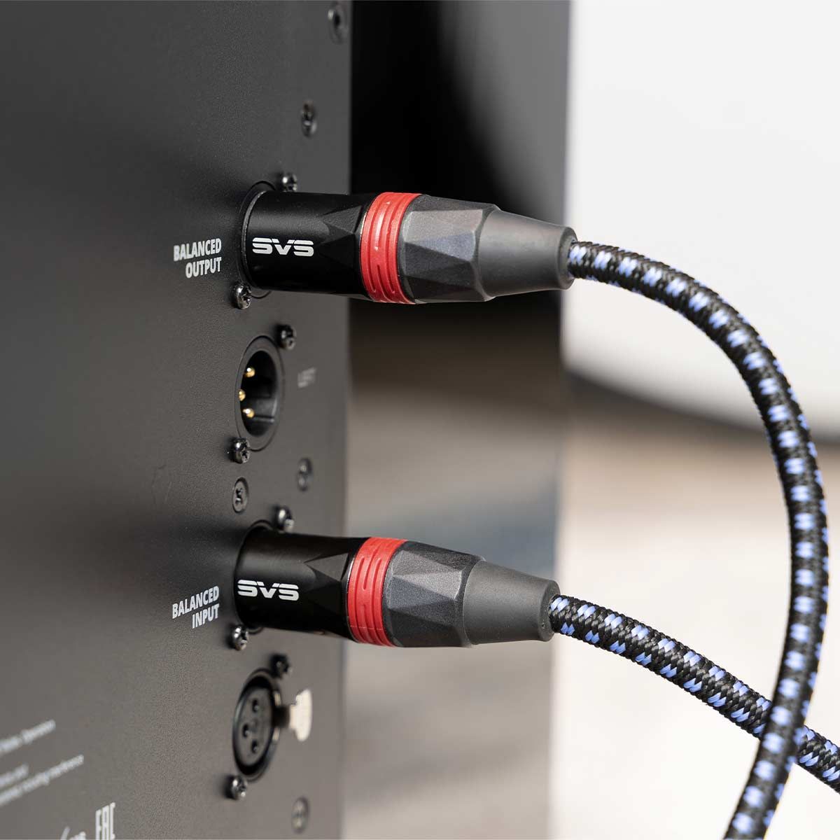 SVS SoundPath XLR Balanced XLR Audio Cable - connected to subwoofer