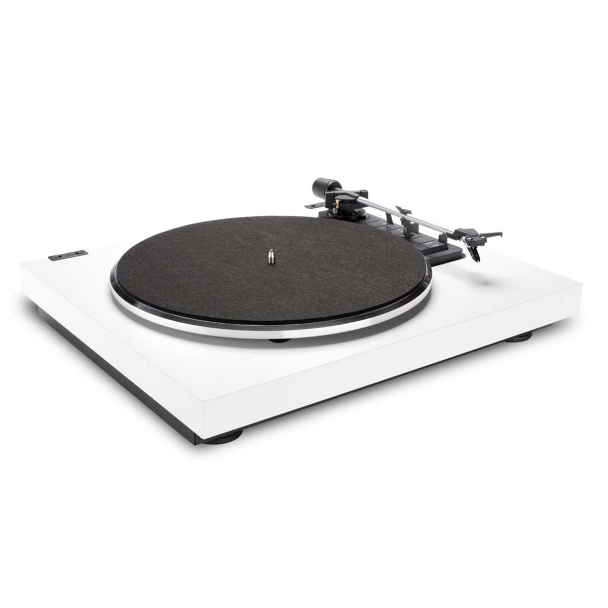 Andover SpinDeck Max Turntable, White, front angle