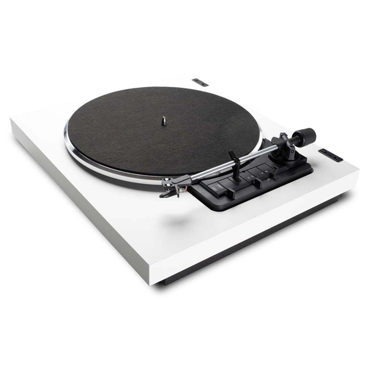 Andover SpinDeck Max Turntable, White, front angle