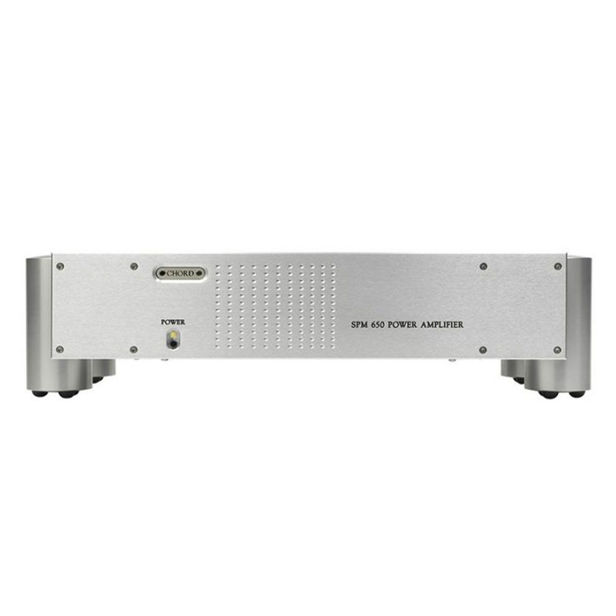 Front view Chord Electronics SPM 650 130W Signature Power Amplifier - SILVER