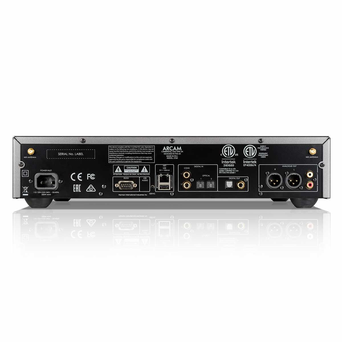 Arcam ST60 Streamer, Black, back view without antennae
