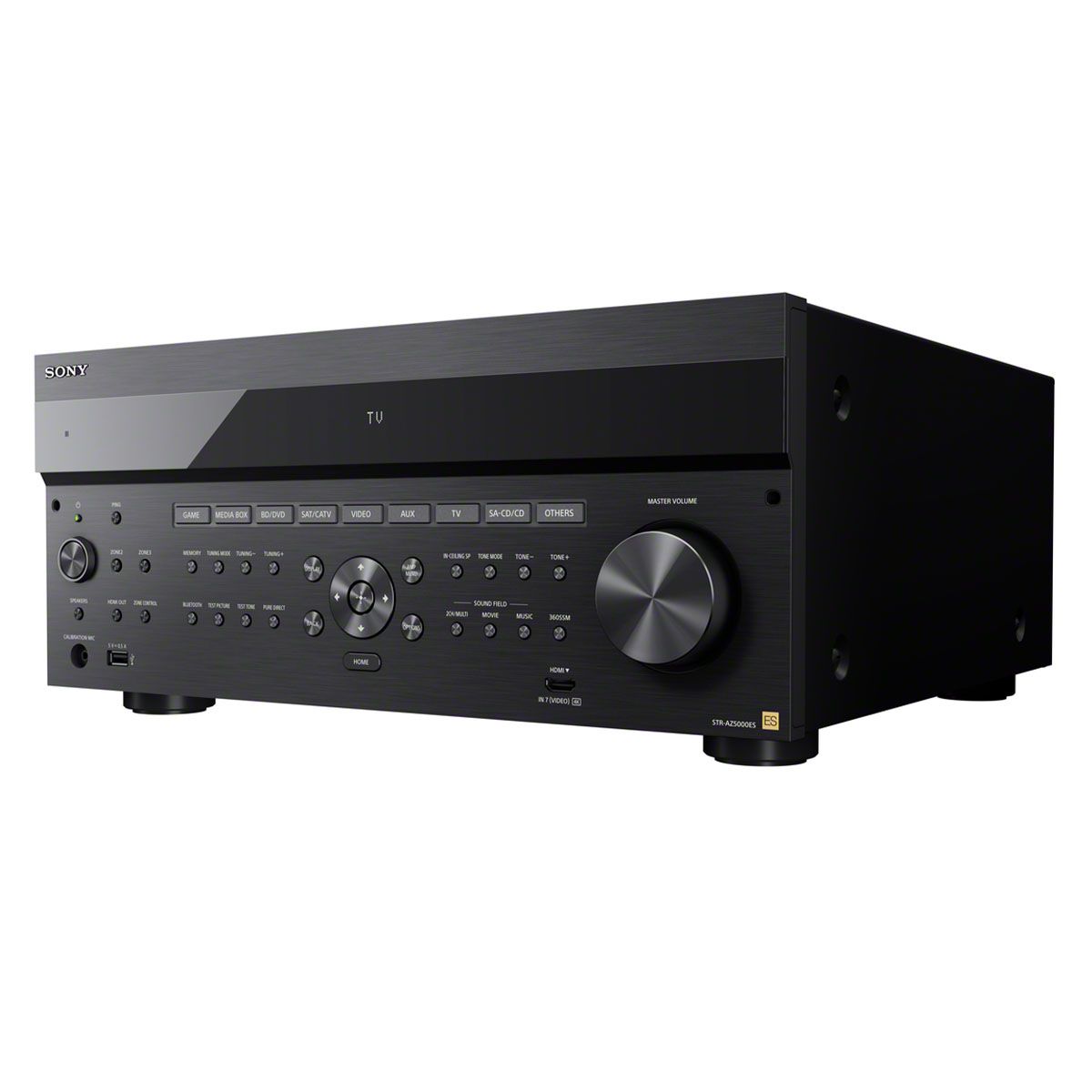 Sony STR-AZ5000ES Home Theater Receiver - angled front view without cover