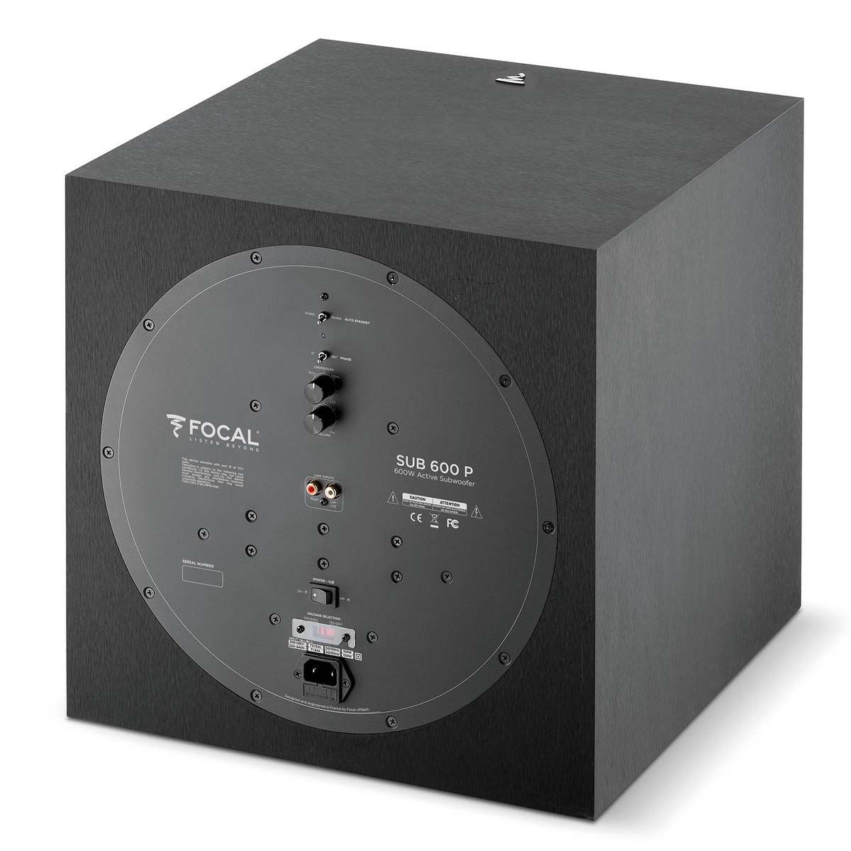 Focal Sub 600P Subwoofer angled rear view