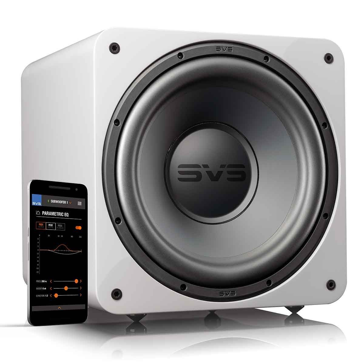 SVS SB-1000 Pro Series Subwoofer in Gloss White with SVS smartphone app