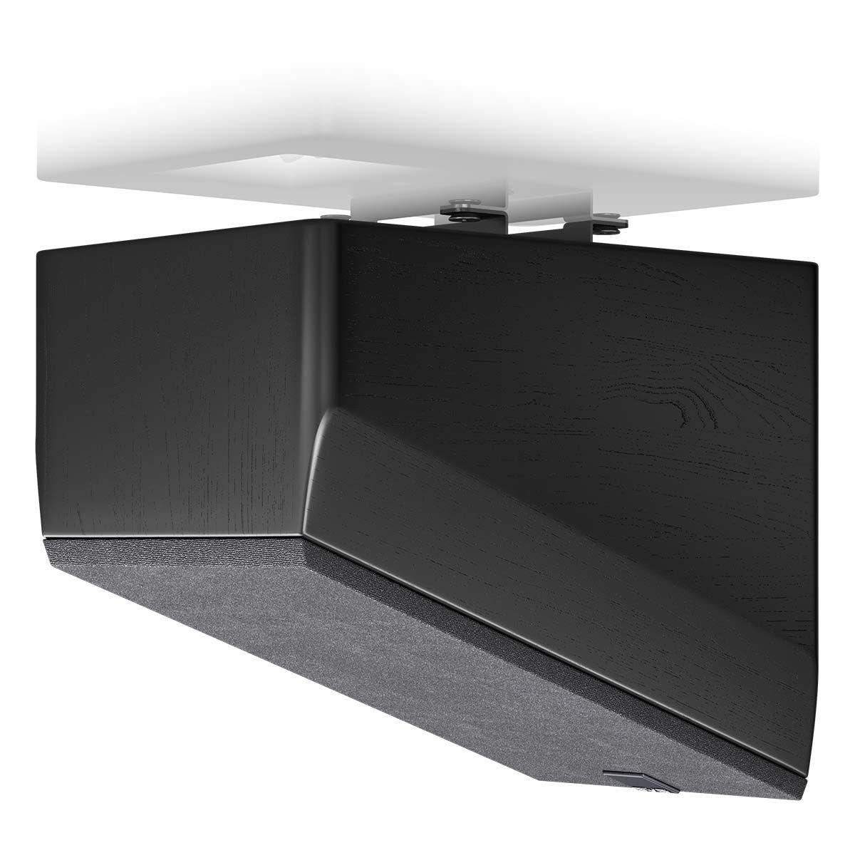 SVS Ultra Elevation Surround Speaker - single black oak with grille - mounted ceiling view