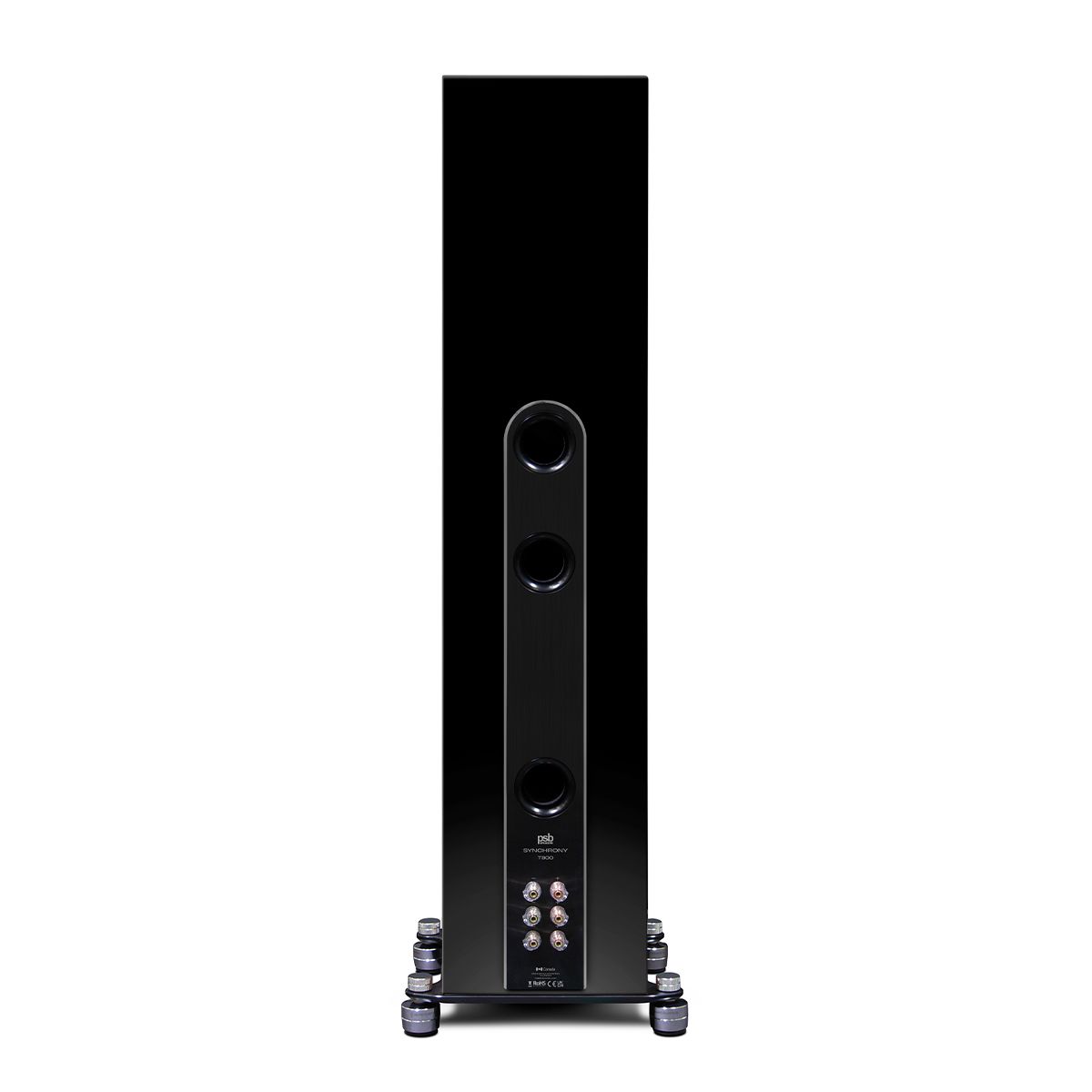 PSB Synchrony T800 Premium Tower Speaker - single black - rear view