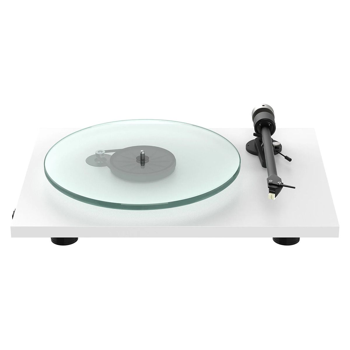 Pro-Ject T2 Hi-Fi Turntable - Satin White - angled front view