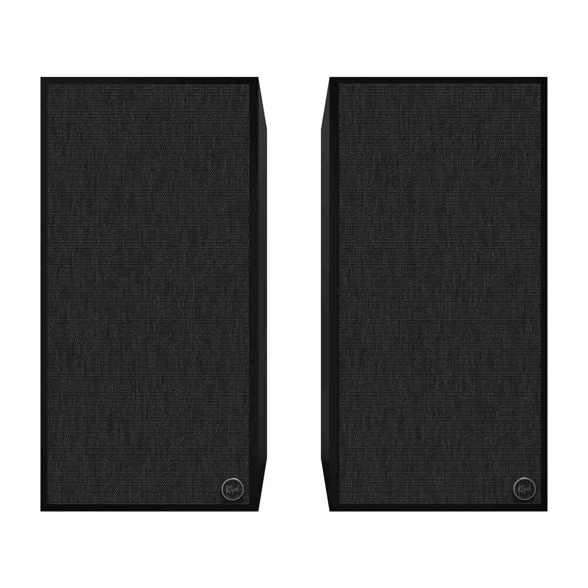 Klipsch The Nines Powered Speakers - Pair - black front view with grille