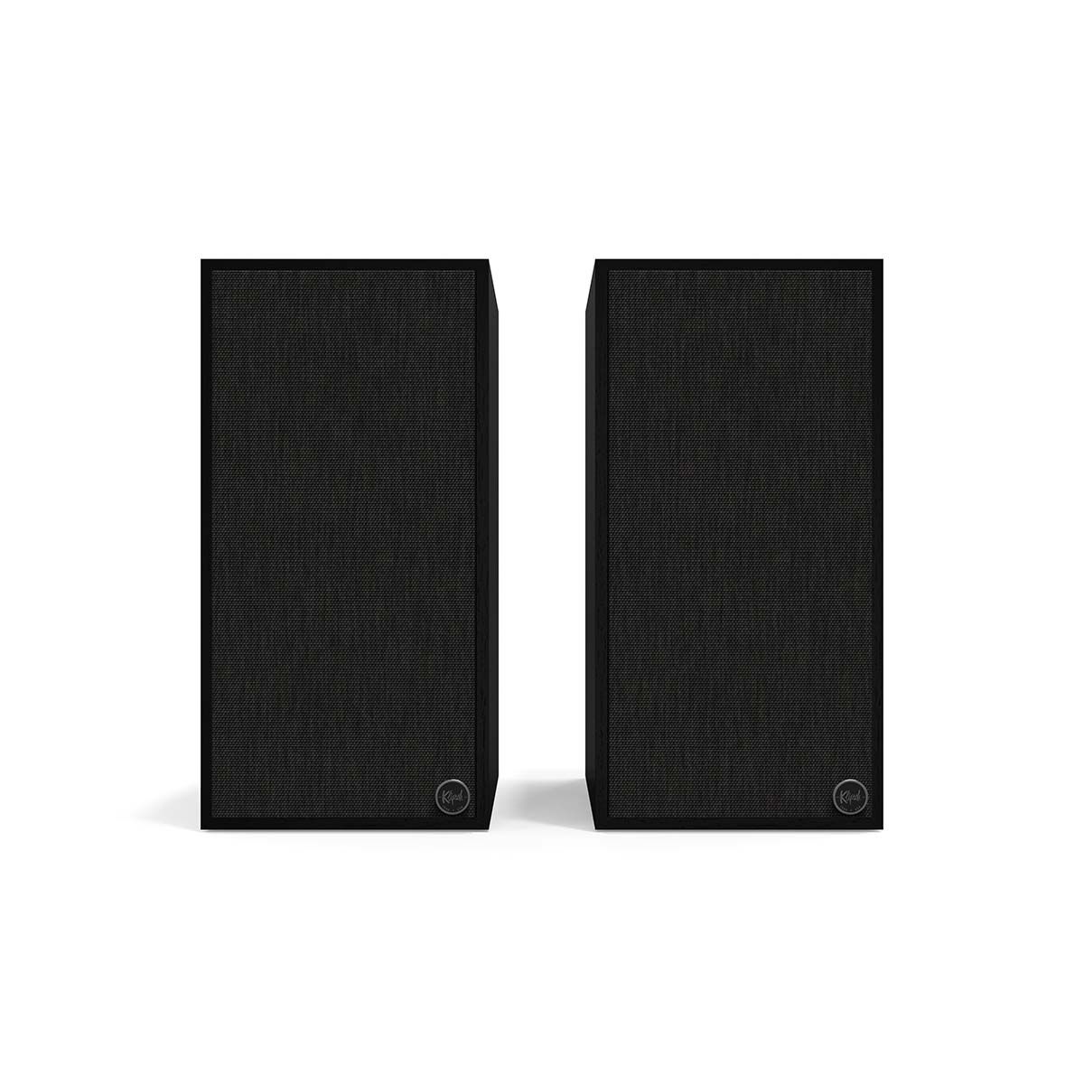 Klipsch The Sevens Powered Speakers - Pair - black front view with grille