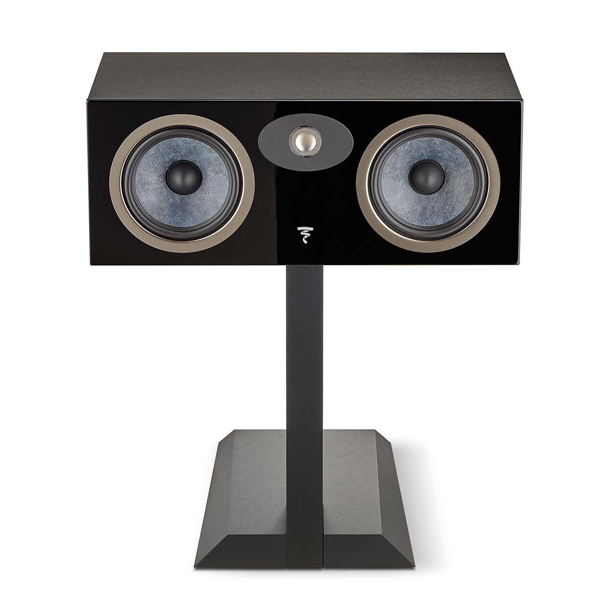 Focal Theva Center Channel Speaker - Each - front view on stand without grille