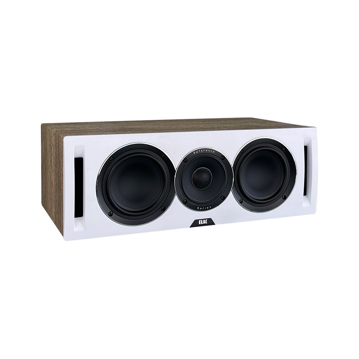ELAC Uni-Fi Reference UCR52 Center Channel Speaker - White front angle w/o grill