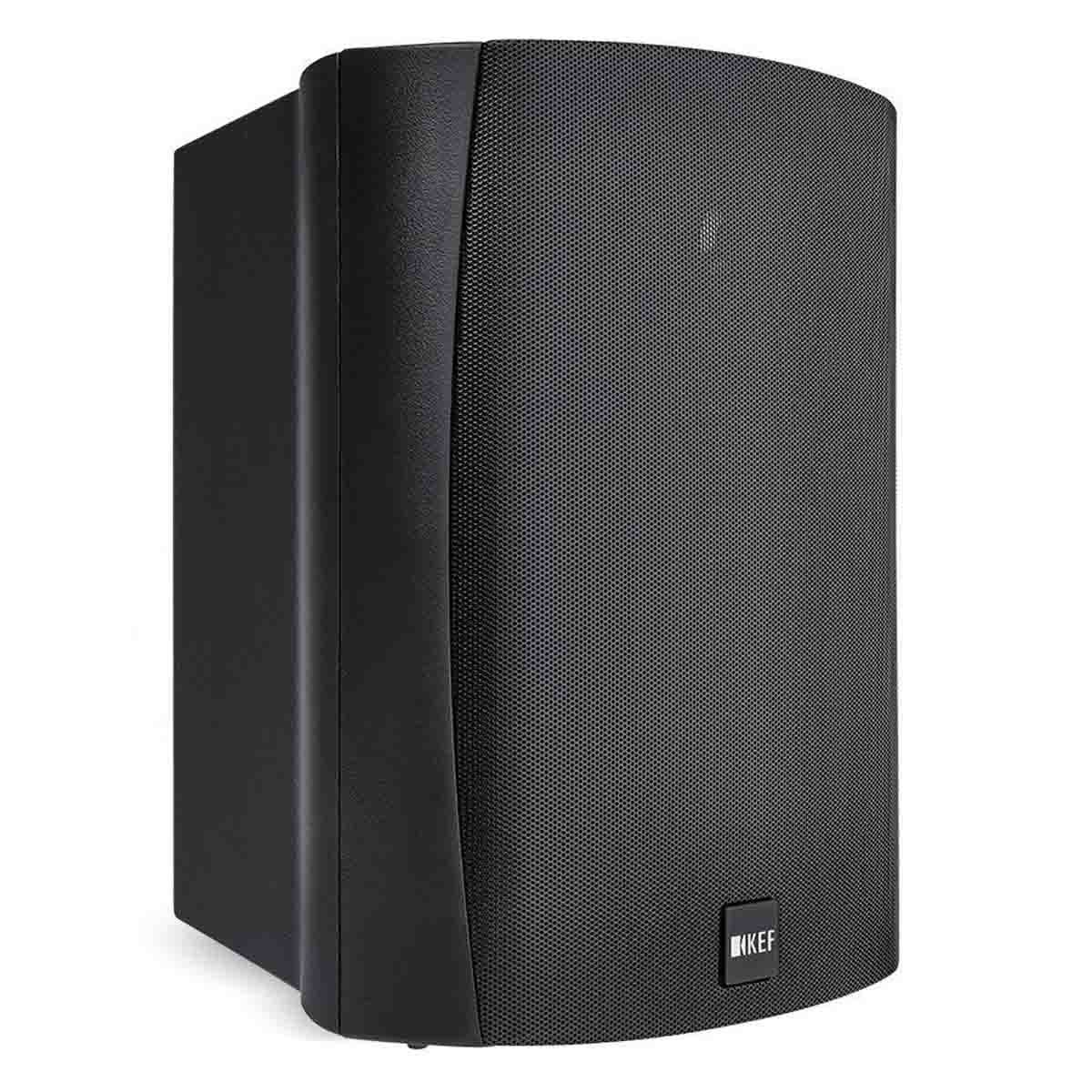 KEF Ventura 6 All-Weather Speakers - Black - angled front view
