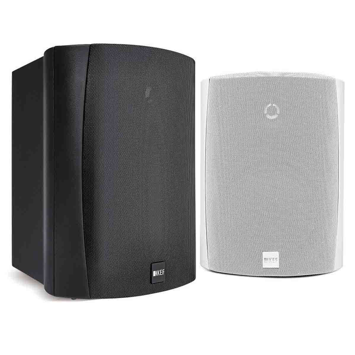 KEF Ventura 6 All-Weather Speakers - black and white together