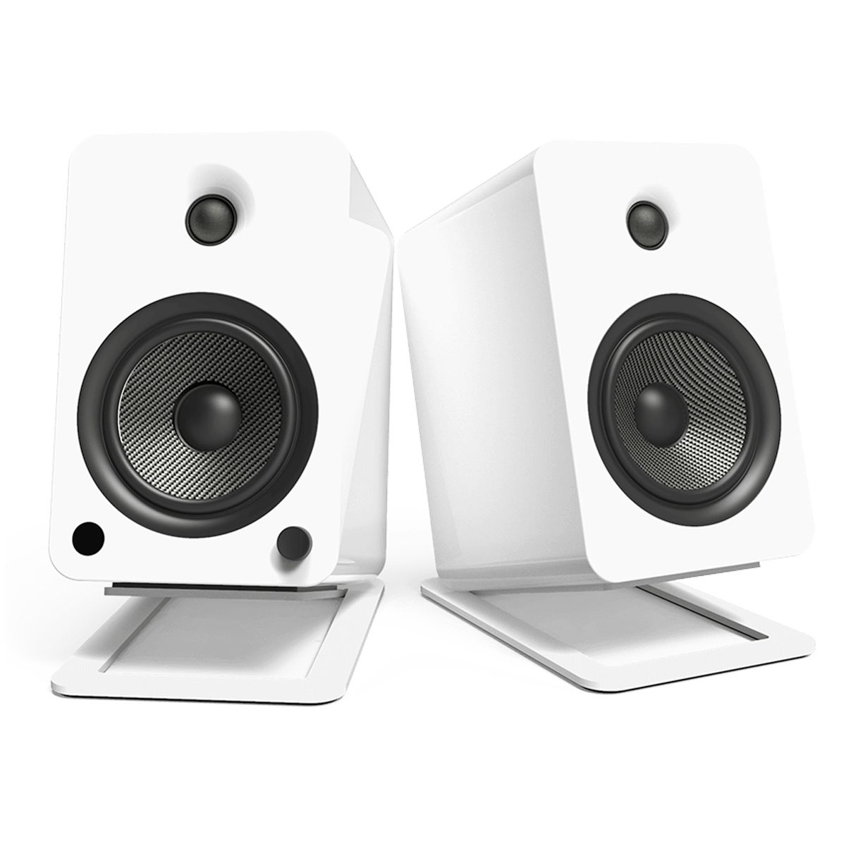 Kanto OPEN BOX S6 Desktop Speaker Stands for Large Speakers - White - Excellent Condition