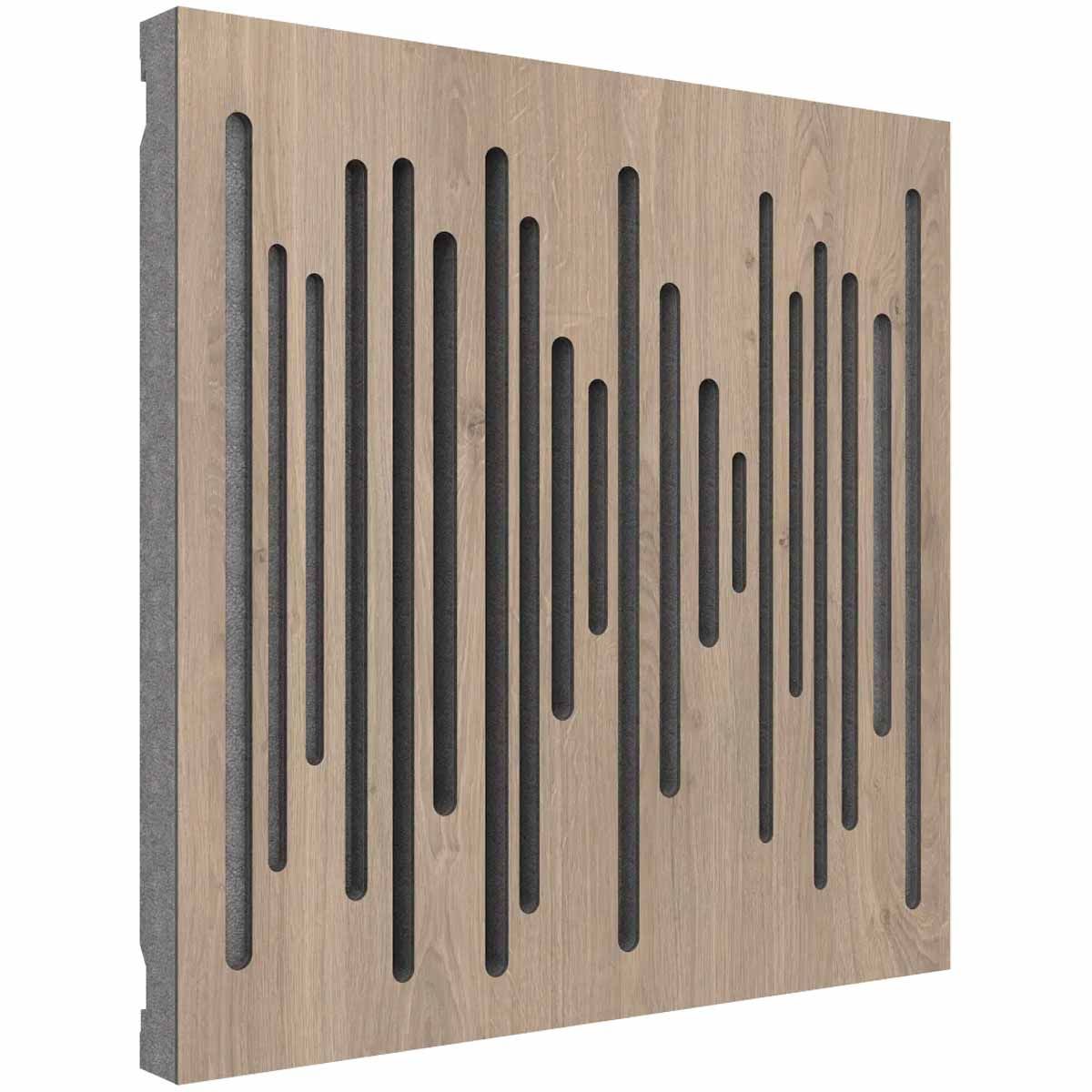 Vicoustic Wavewood Diffuser Ultra MKII Home Theater Diffusion Wall & Ceiling Acoustic Panel - 3 Pack Brown Oak