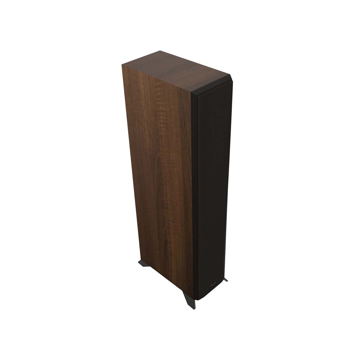Klipsch RP-5000F II Floorstanding Speaker - Walnut - angled front view with grill