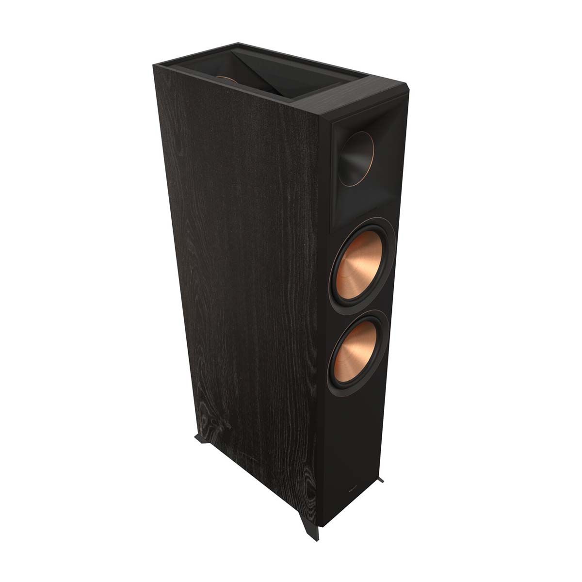 Klipsch RP-8060FA II Dolby Atmos Floorstanding Speaker - Ebony - angled front view without grill