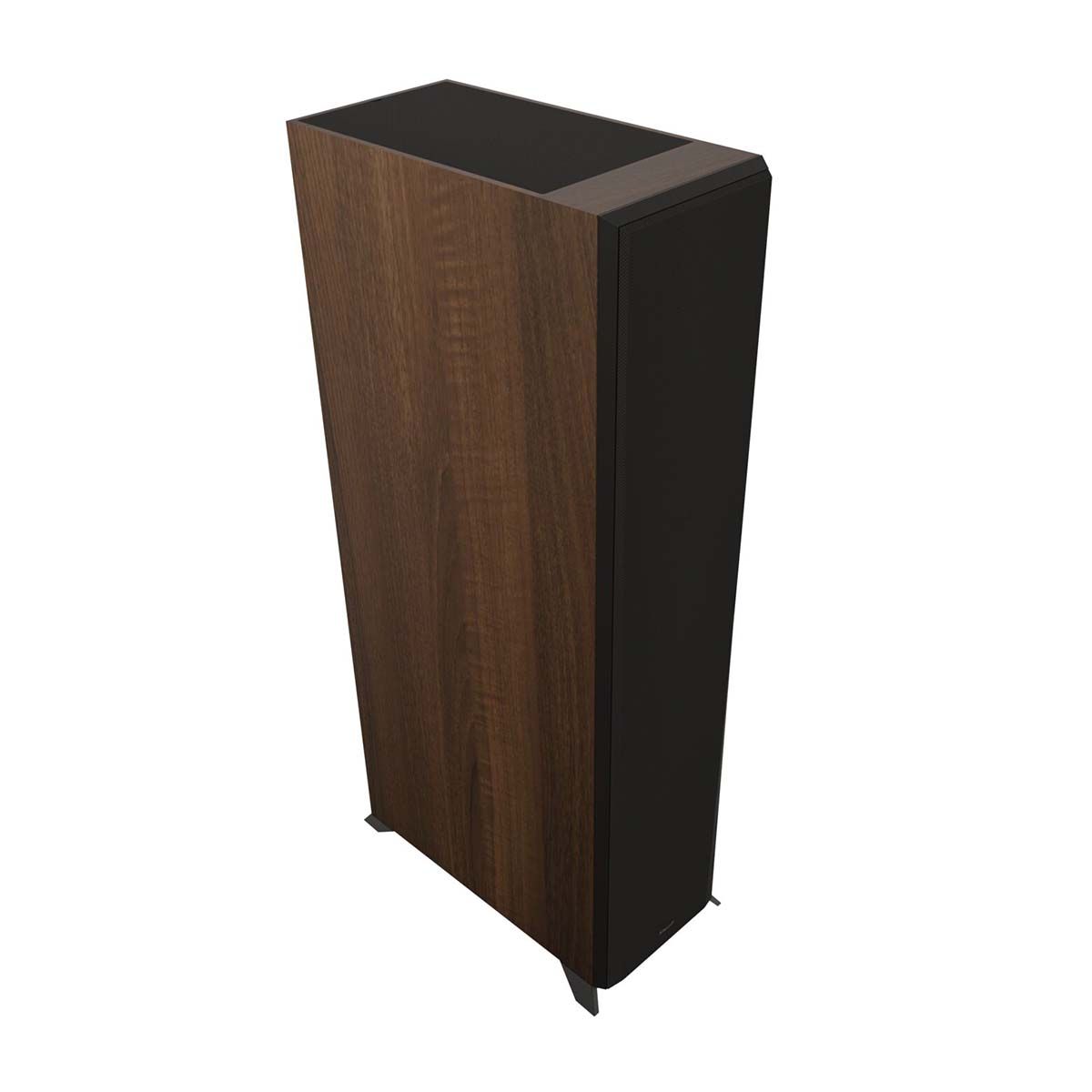 Klipsch RP-8060FA II Dolby Atmos Floorstanding Speaker - Walnut - angled front view with grill