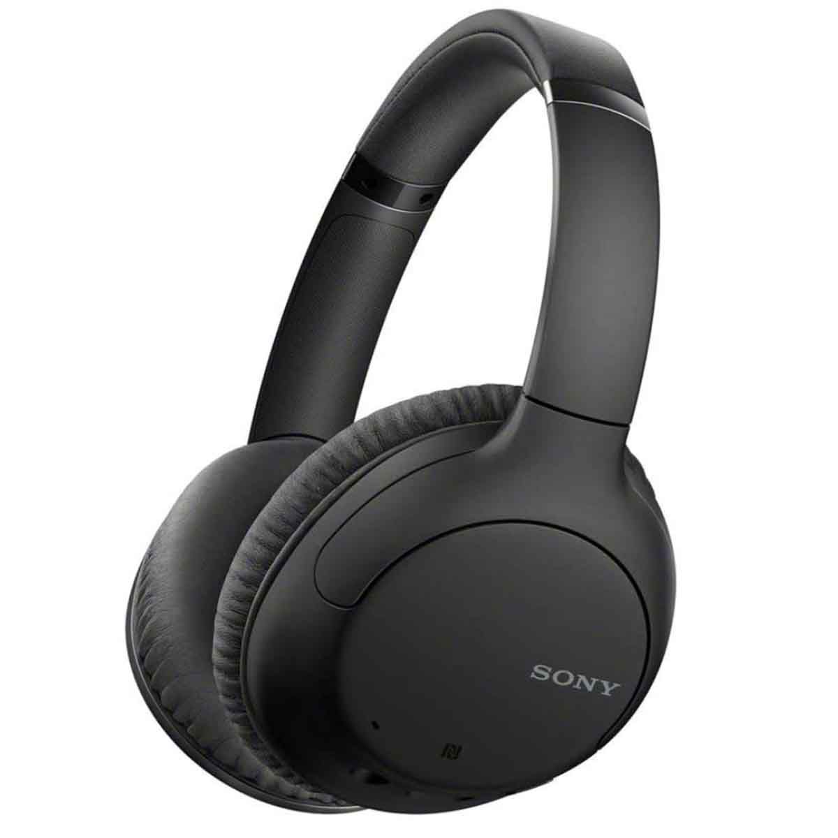 Sony WH-CH710N black Over-ear Bluetooth wireless noise-canceling headphones side image 