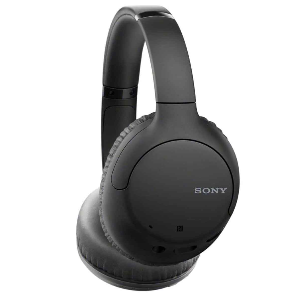 Sony WH-CH710N black Over-ear Bluetooth wireless noise-canceling headphones side image