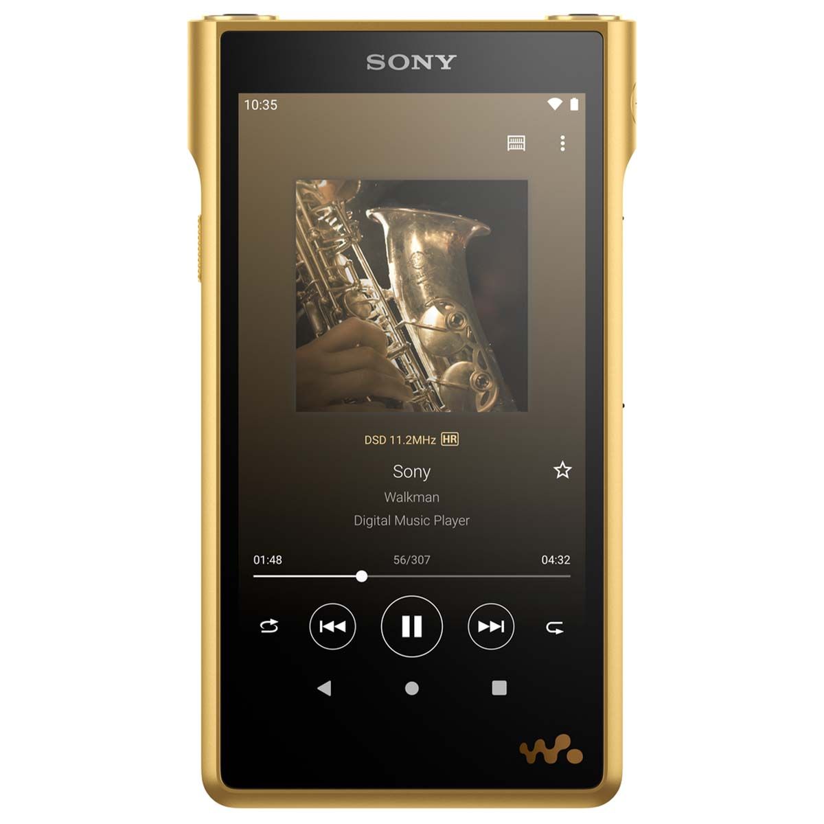 Sony Walkman WM1ZM2 - Signature Series Digital Player - Android 11 - front view with album art