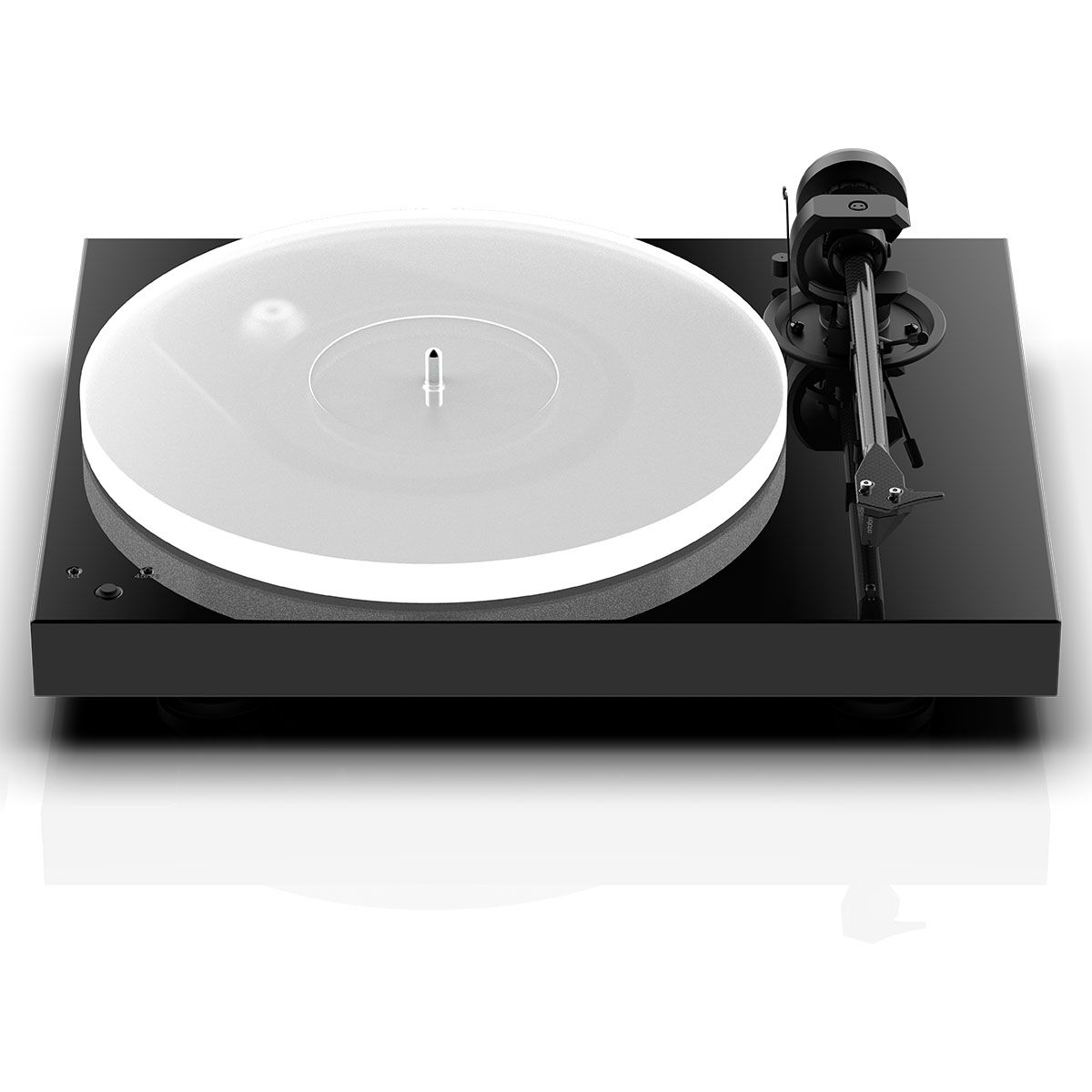 Pro-Ject X1B True Balanced Turntable - front view of gloss black