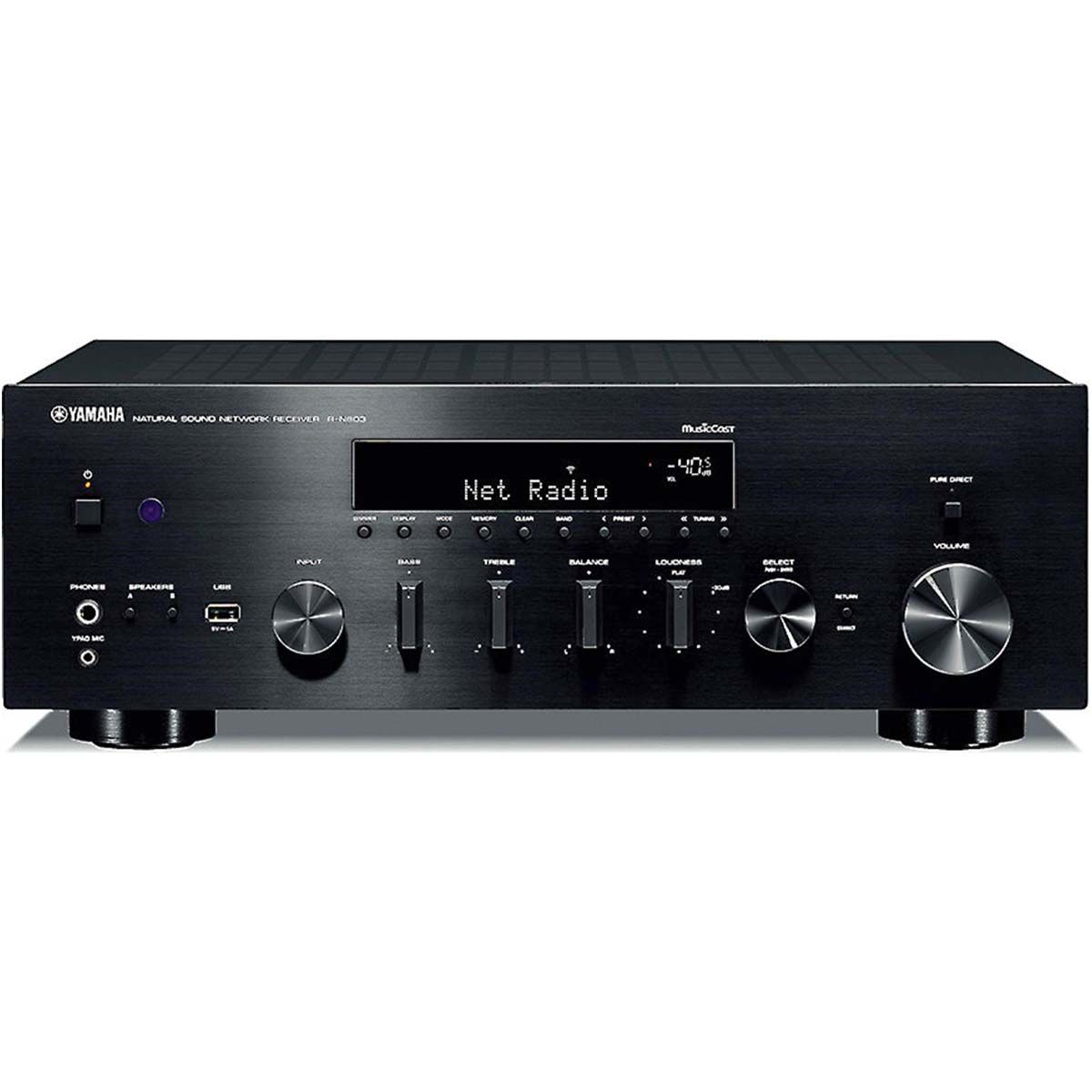 Yamaha R-N803BL Network Stereo Receiver - Black - front view