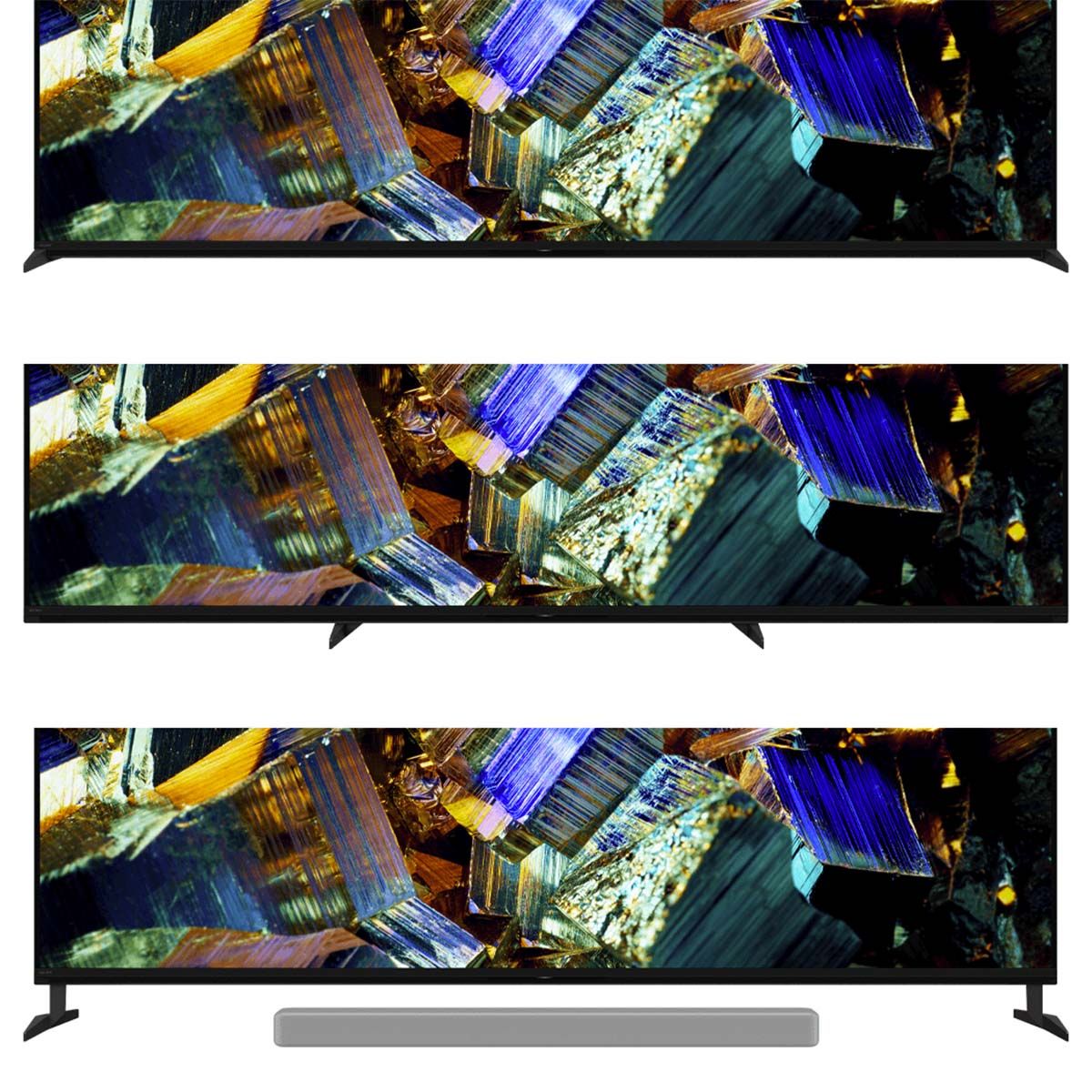 Sony BRAVIA XR Z9K 8K LED HDR Television, view of different stand configurations