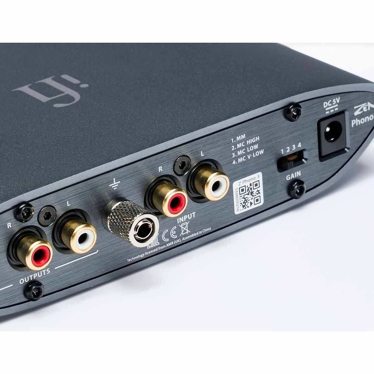 iFi Audio ZEN Phono 3 Desktop Phono Stage Preamp - zoomed rear components view