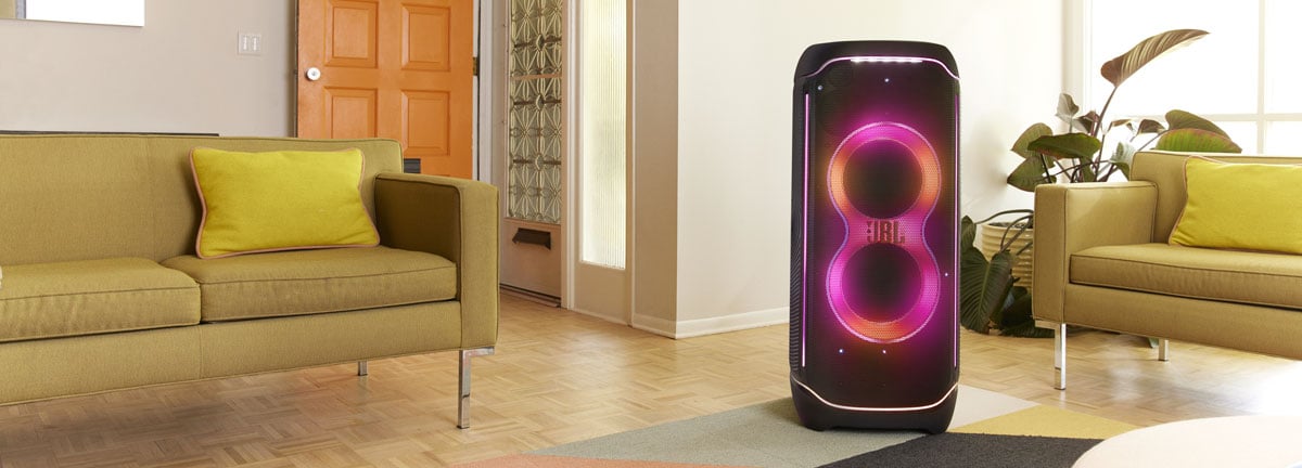 JBL PartyBox Ultimate in a living room