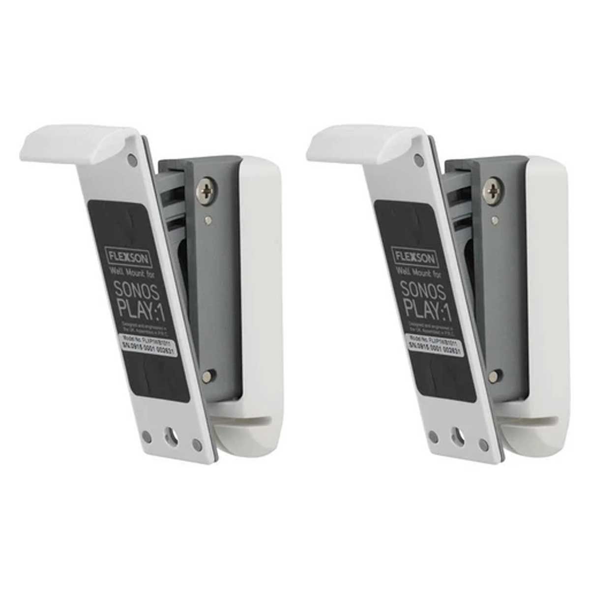 FLEXSON WALL MOUNT FOR SONOS PLAY:1 WITH INSTALLATION HARDWARE (PAIR, WHITE)