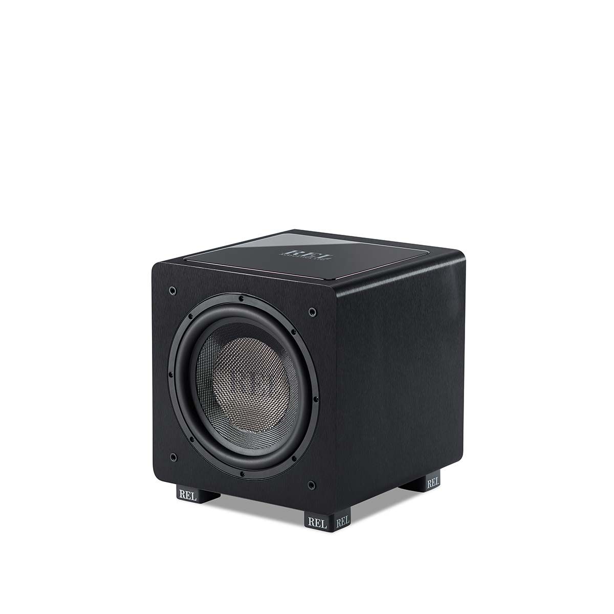 REL Acoustics HT/1003 Subwoofer, front angle view without grille