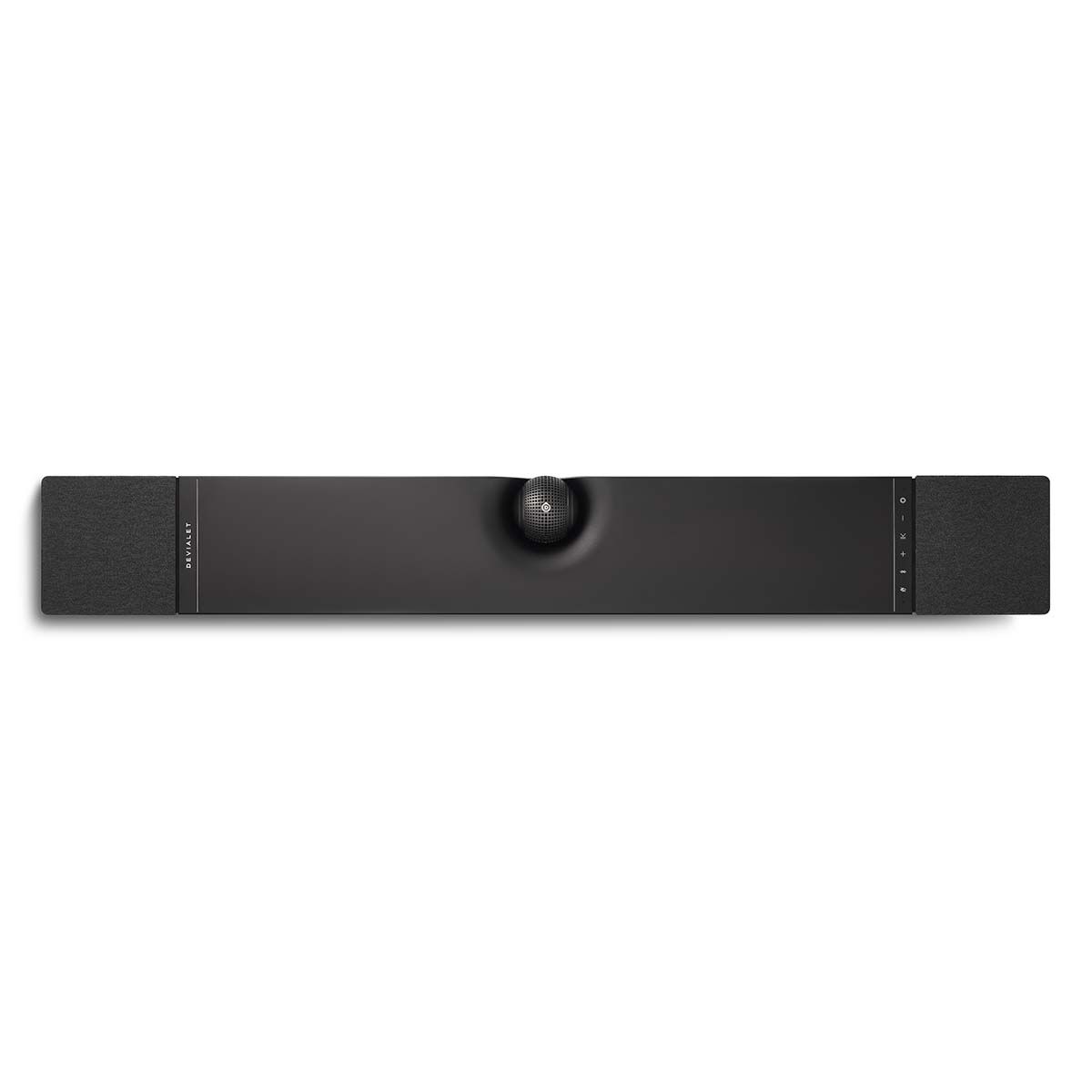 Devialet Dione Dolby Atmos Soundbar, front view in vertical configuration
