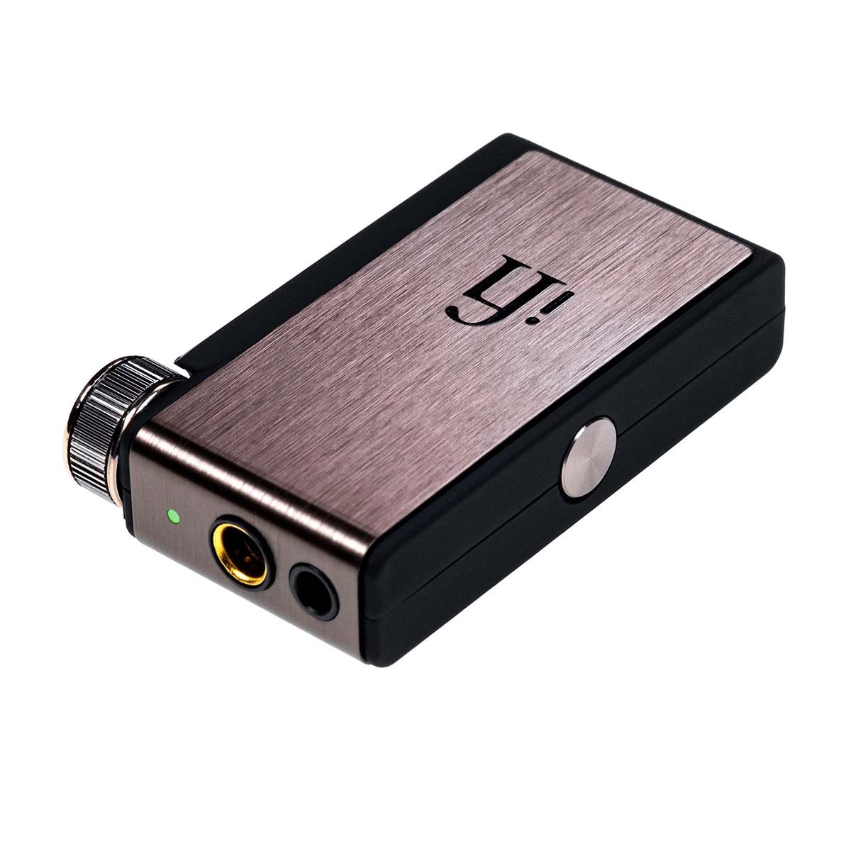 iFi GO BLU Headphone DAC & Amp, input and power button view