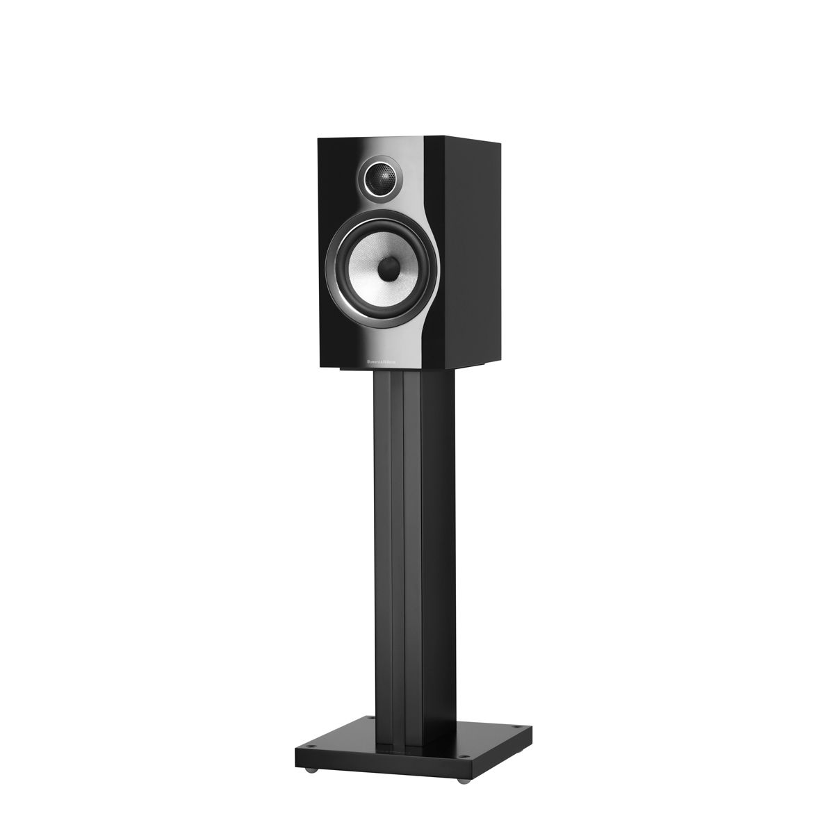 Bowers & Wilkins 706 S2 Standmount Speaker - Gloss Black no grille - Front Angled View