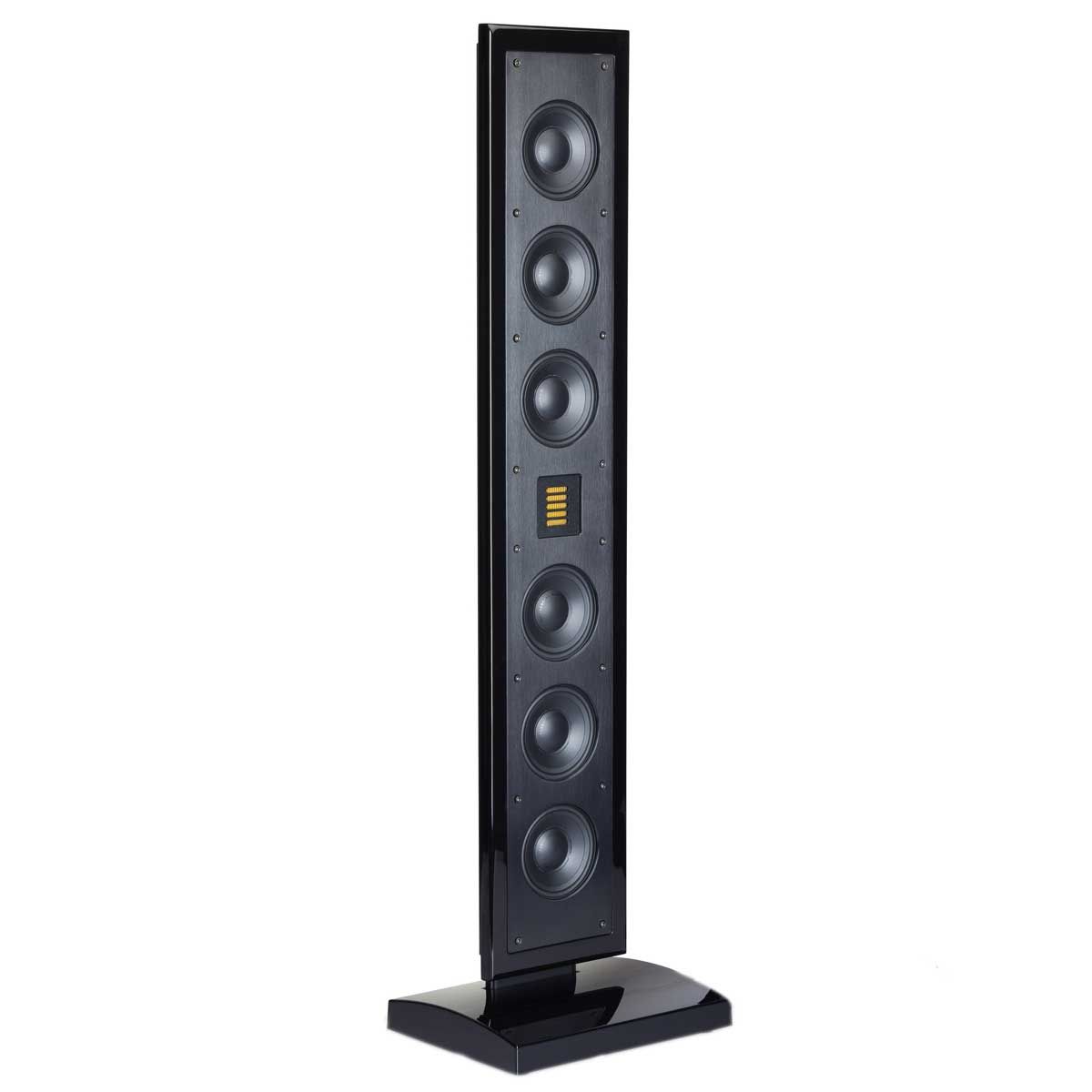 Martin Logan Motion SLM-XL Front view with out grille and with stand - High Gloss Black