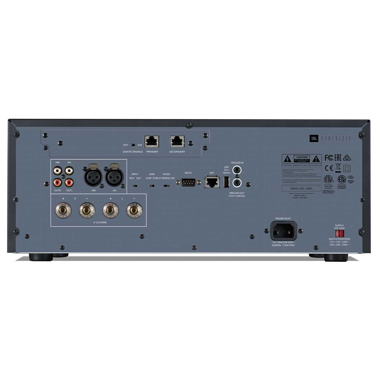 JBL SDA-2200 Amplifier back panel
