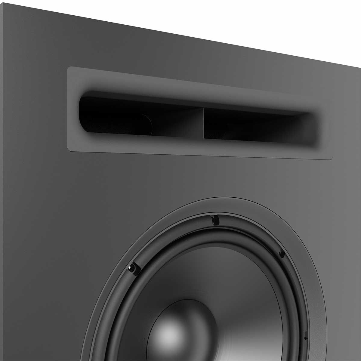 JBL Synthesis SCL-1 2-Way LCR Home Theater Speaker, Black, top port detailed view