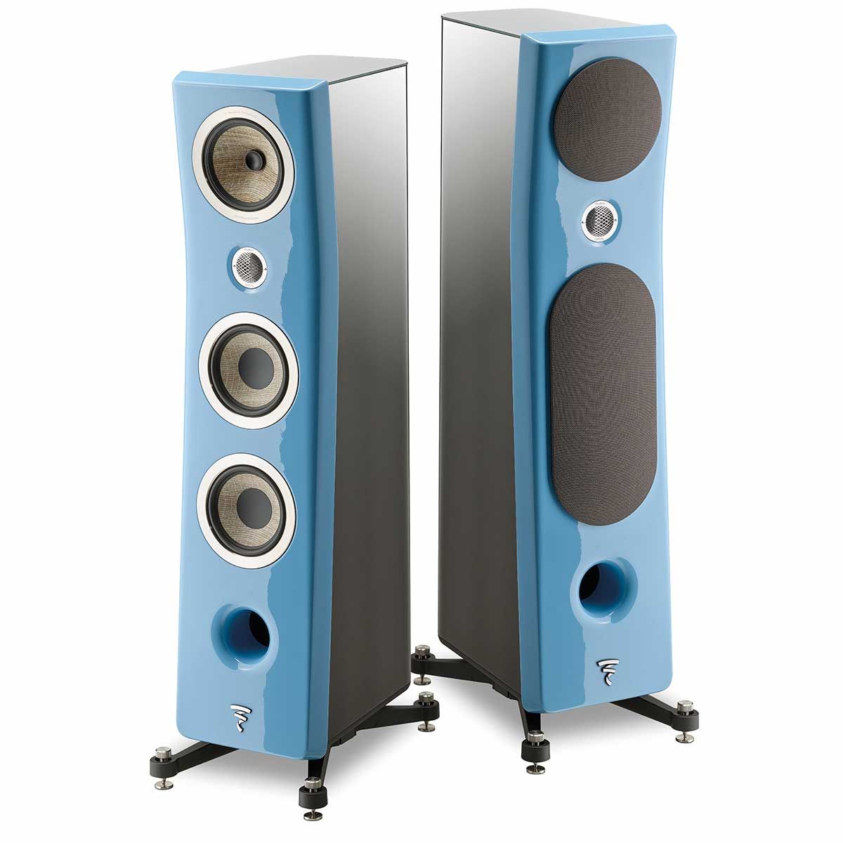 Focal Kanta No 2 Floorstanding Speakers, Gloss Black/Gloss Blue, set of two