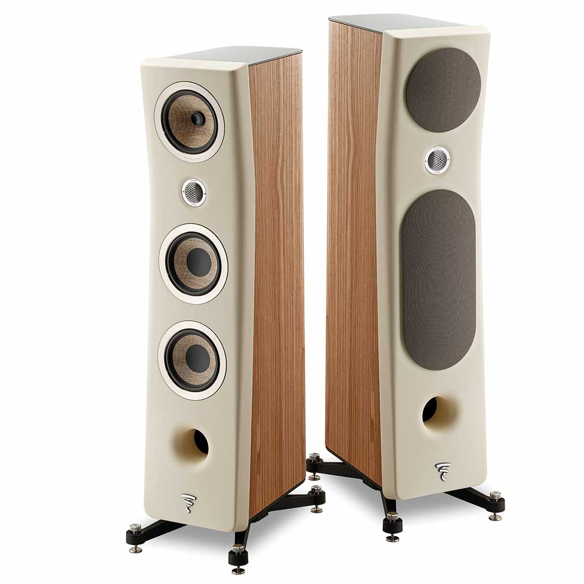 Focal Kanta No 2 Floorstanding Speakers, Walnut/Ivory, set of two