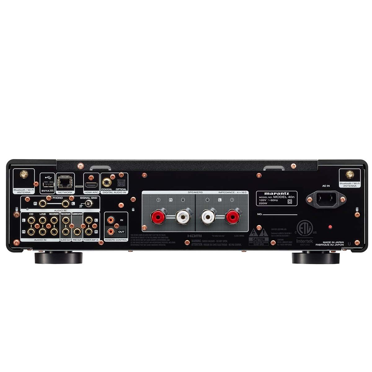 Marantz Model 40n Integrated Amplifier, Black, rear panel view