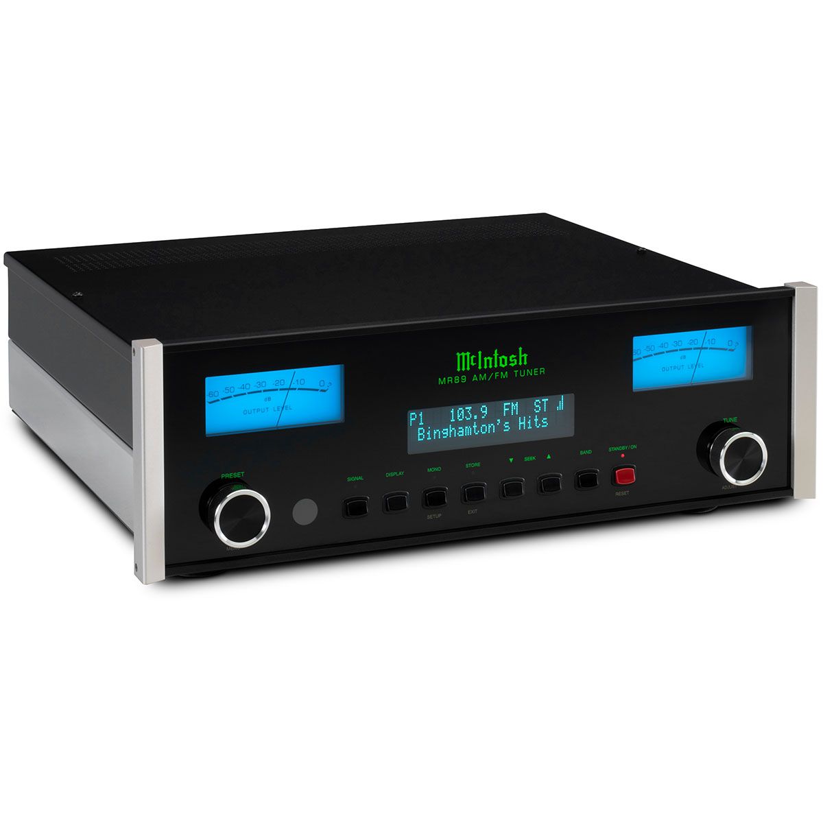 McIntosh MR89 AM/FM Tuner - angled front view