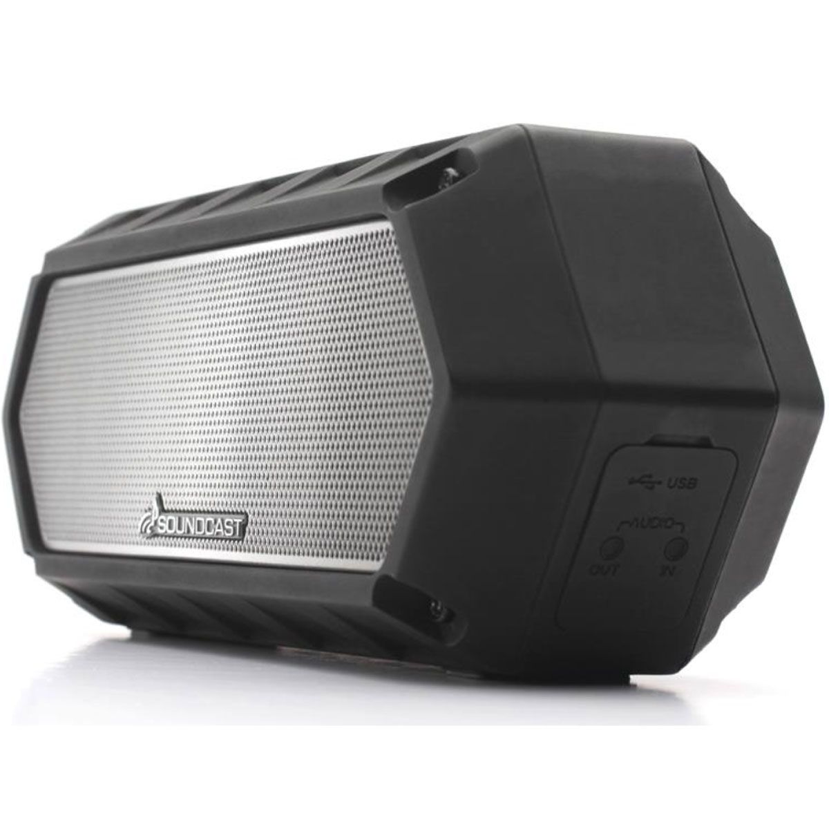 Soundcast VG1
Waterproof portable Bluetooth® speaker, side view